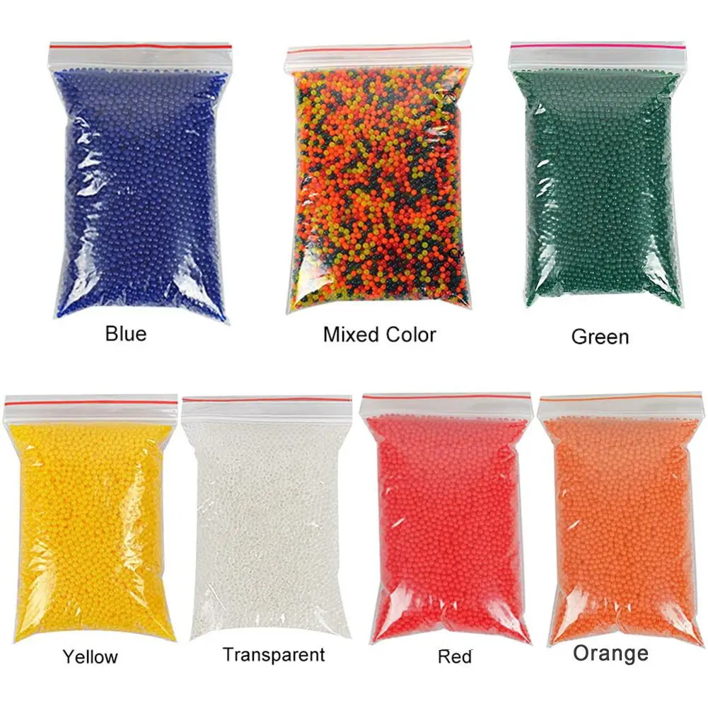 

3000pcs/pack Soft Crystal Water Paintball Bullets Growing Water Beads 8-12mm For Home Decor Kids Toy