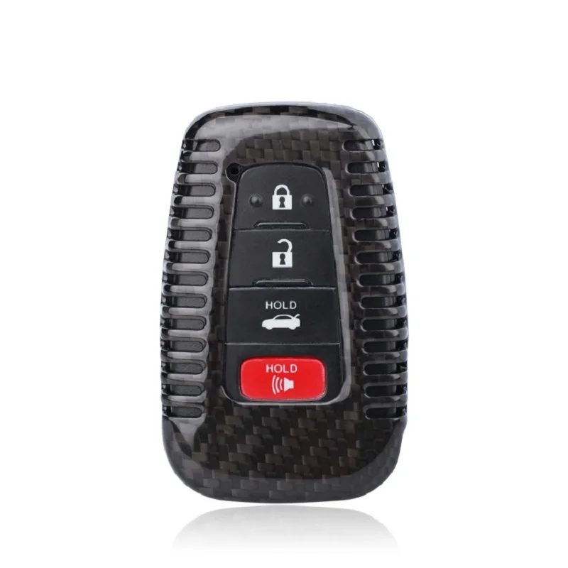 

Carbon Fiber Car Remote Key Case Shell Key Cover For Toyota New Camry Prado CHR Reiz 2018 2019
