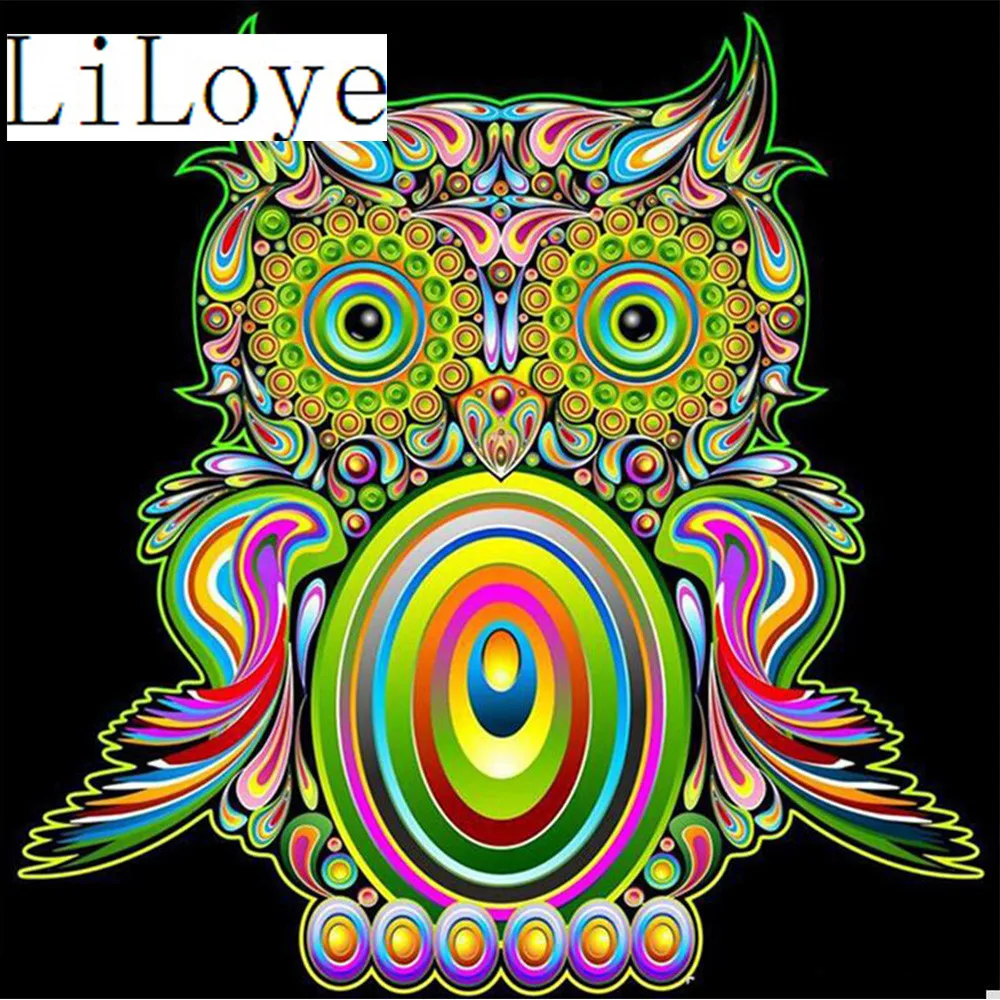 

LI LOYE 5D DIY Diamond Painting Cross Stitch Colorful owl Diamond Mosaic Rhinestones Decor Paintings Diamond Embroidery icon RT9