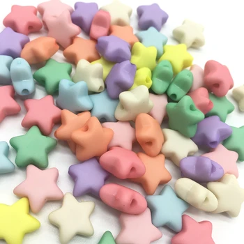 

Meideheng acrylic star dull polish beads for Jewelry making DIY Children's bracelet necklace made accessories 11mm 100pcs/bag