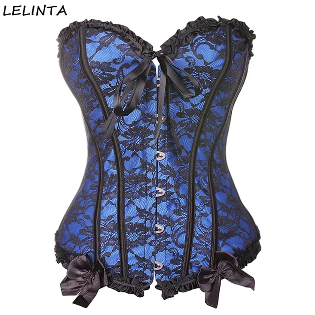 LELINTA Fashion Womens Sexy Bow Jacquard Corset Bustier Shapewear Firm