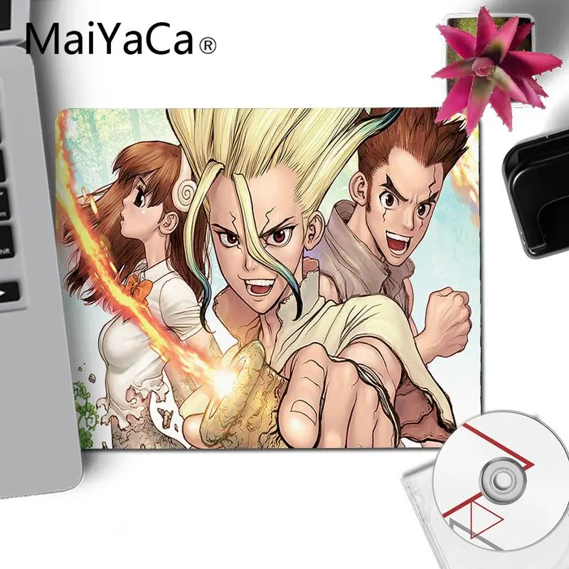 MaiYaCa dr stone, игровой коврик для ноутбука, коврик для мыши, аниме, ноутбук, нескользящий коврик, аксессуары для геймеров, игровой коврик для мыши, рождественский подарок, сюрприз