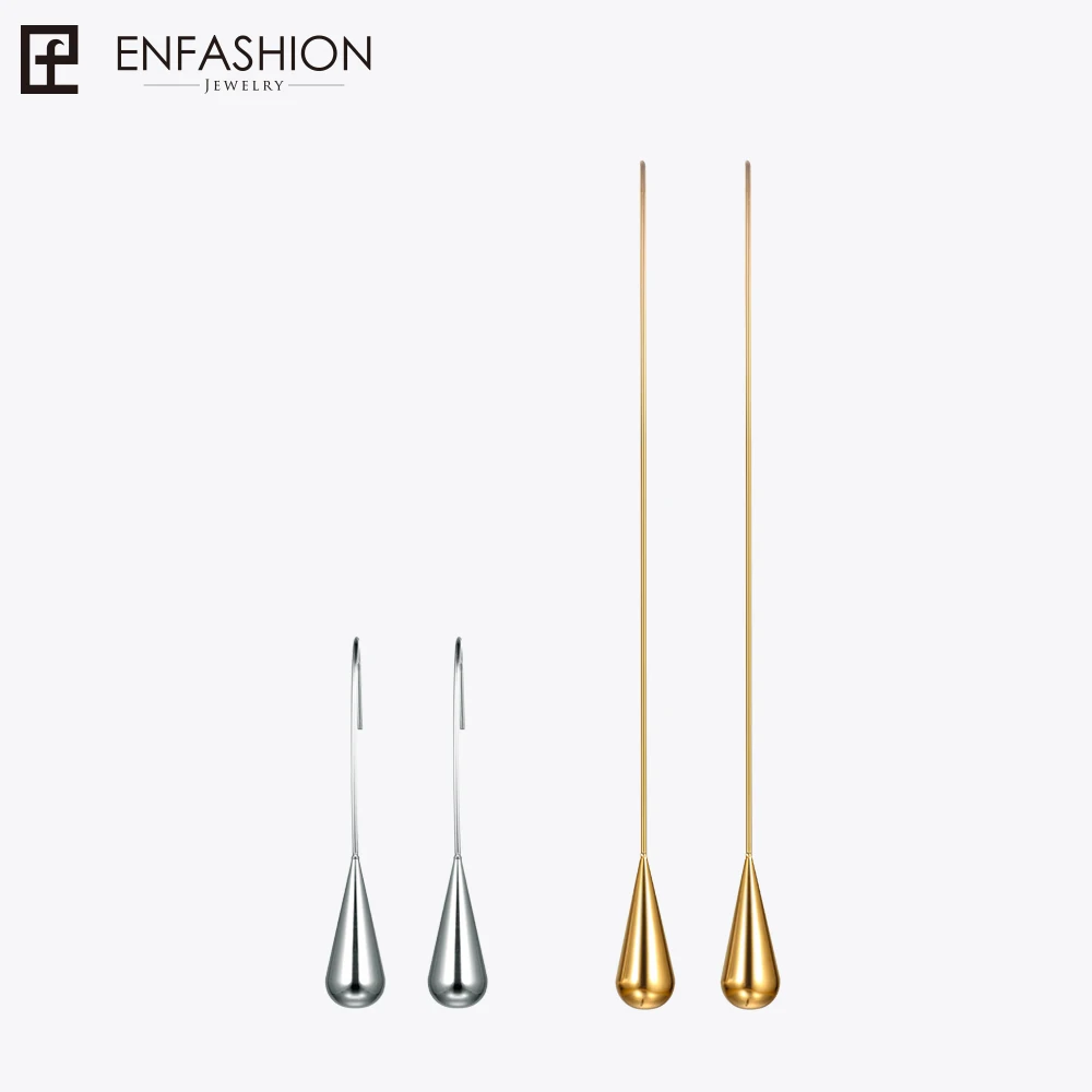 Enfashion Water Drop Shape Dangle Earrings Gold color Earings Drop Earrings For Women Long Earring Fashion Jewelry brinco