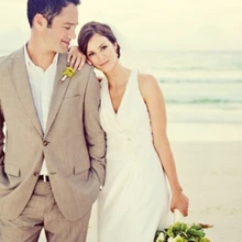 Горячая Линия Мужские пляжные свадебные костюмы Slim Fit две кнопки смокинги Лучший мужской костюм Одежда для жениха на заказ 2 шт