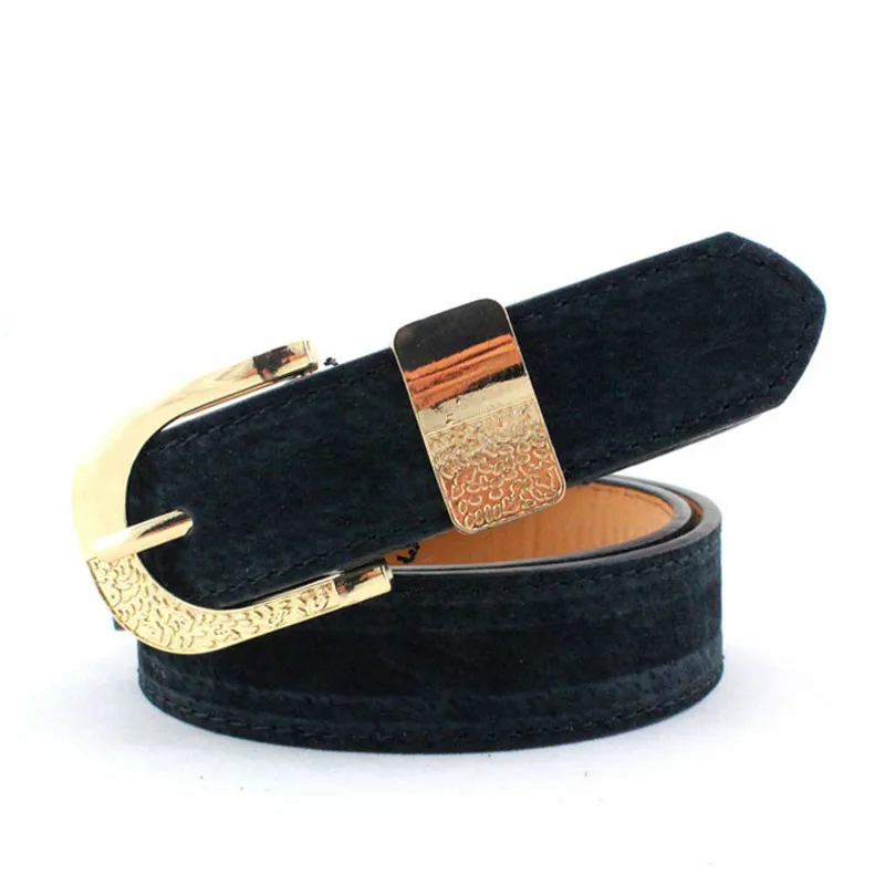 

High quality Belts for women Korean version fashion wild girls accessories multicolor buckle suede classic simple boutique belt
