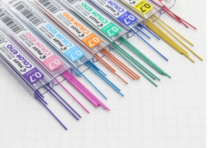 0,7 мм HCR-197 Япония стираемый цветной механический карандаш автоматический карандаш цветной карандаш заправка