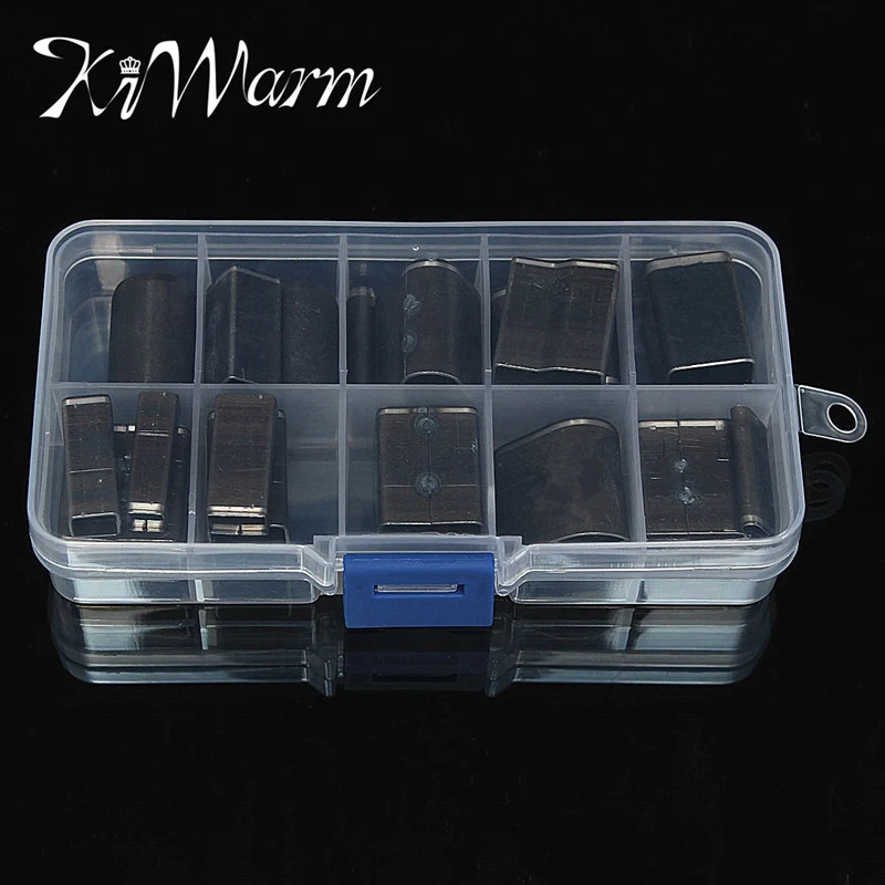 

KiWarm Durable24Pcs/Set New Black Steel Hole Hollow Cutter Punch Set With Box For Home Handmade Leather Craft DIY Tool Accessory