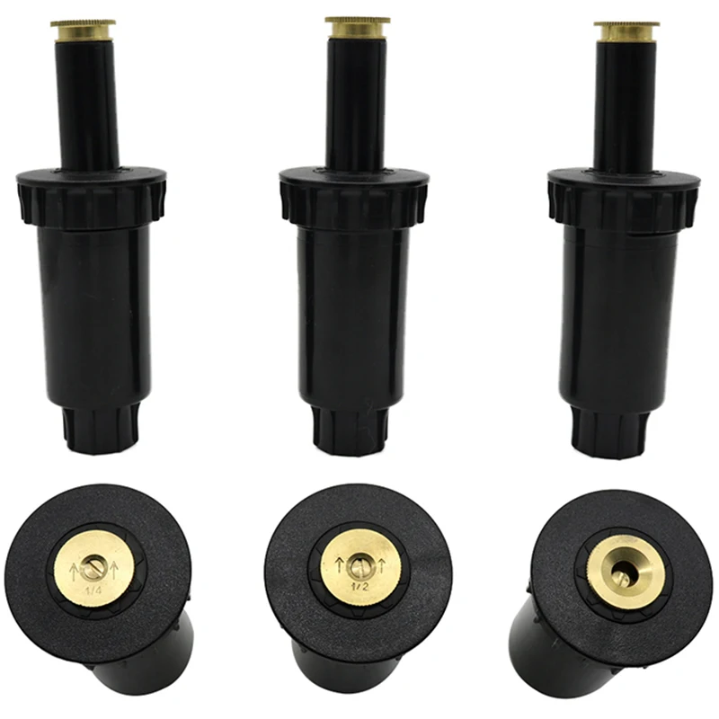 

Garden Lawn Sprinkler Automatic Telescopic Sprinkler System Copper Nozzle Adjustable Pop-Up Sprinkler Lawn Watering 12 Pieces(