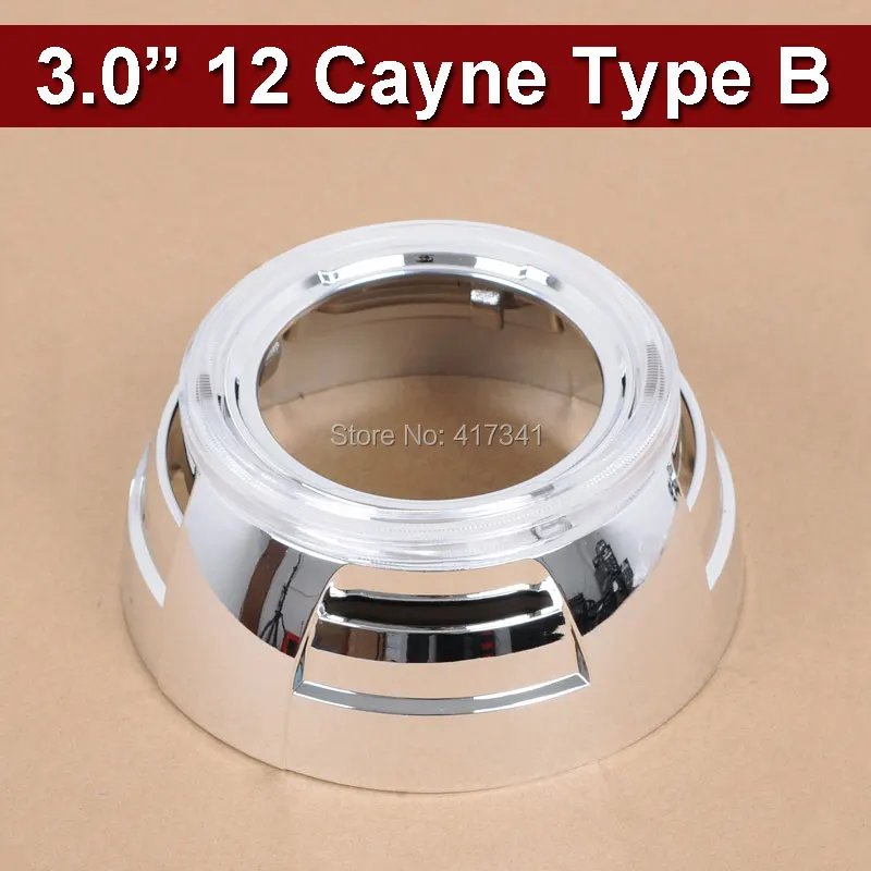 3 дюйма hid объектив проектора кожух Высокая температура Устойчив 12 Caynne Тип B для фар автомобиля может установить Ангел глаз