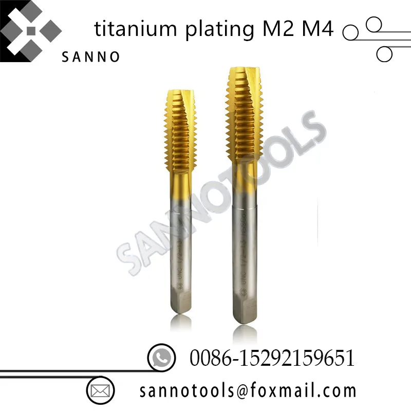 M2/M2.5/M3/M4/M5/M6/M8/M10/M12 отсутствии нитрида титановое покрытие Метчик с винтовыми канавками Специальная нержавеющая сталь винторезы