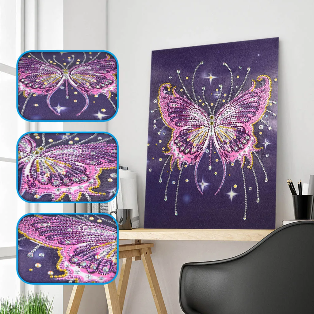 

Special Shaped Diamond Painting Cute Butterfly Diy Diamond Embroidery Picture Rhinestone Handmade Kits Animal Home Decor