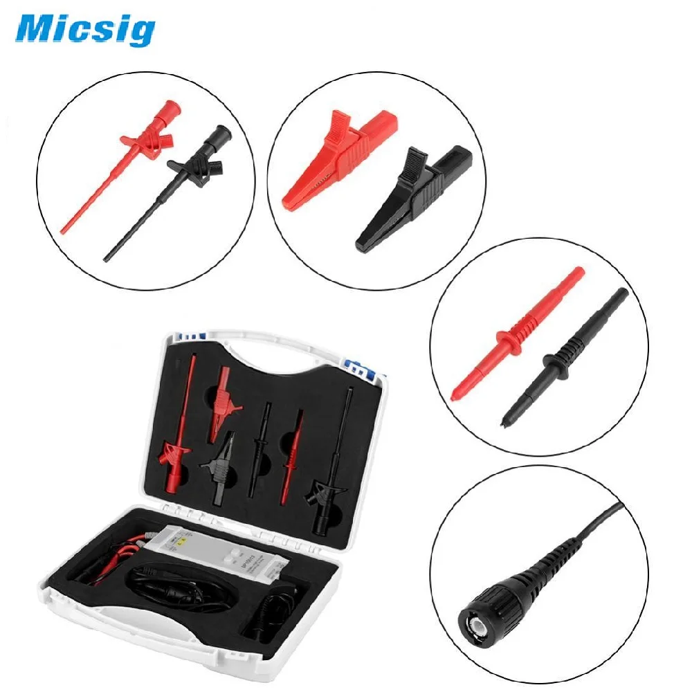 

micsig Oscilloscope Probes DP10013 Probe kit For oscilloscope 1300 V 100 MHz 3.5ns Rise Time 200X / 2000X Attenuation Rate