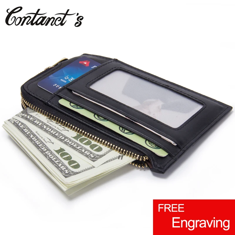 

Men Money Clips Business Genuine Leather Coin Pocket Clamp For Money Holder Case High Quality Male Small Wallet With Credit Card