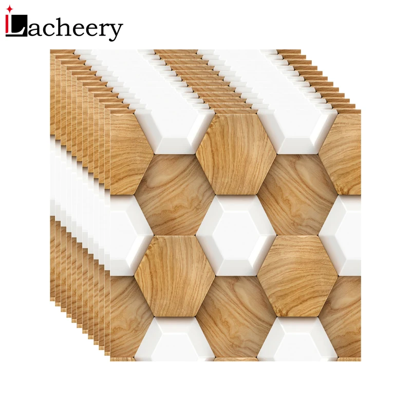 

Waterproof Ceramic Tile Stickers Self Adhesive Wallpapers 3D Wall Stickers for Living Room Bedroom Kitchen Home Decor Film DIY