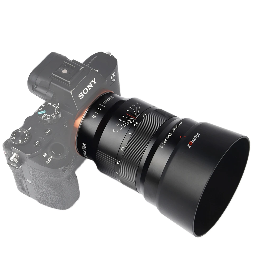 VILTROX 85 мм f/1,8 Полнокадровый ручной объектив с фиксированным фокусом F1.8 для камеры sony E-mount A9 A7M3 A7R3 A6500