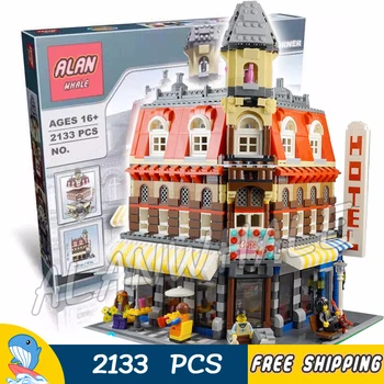 

2133pcs Creator Expert Cafe Corner Hall Construct Mansion 30012 Figure Modular Building Blocks Toys Compatible with LagoING