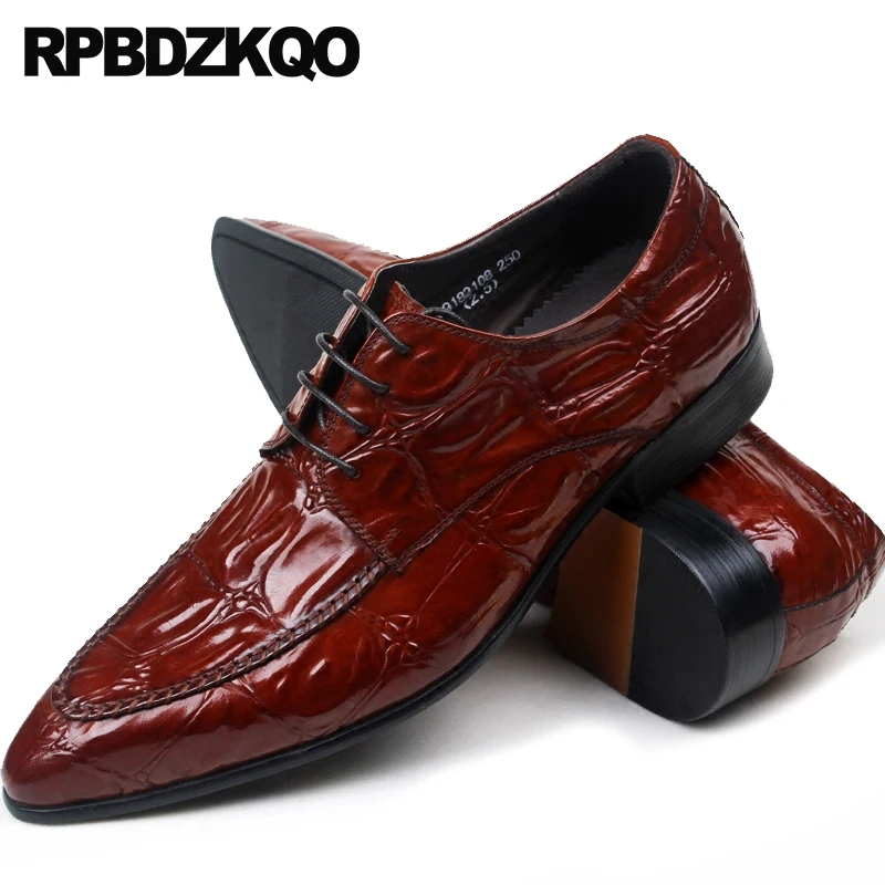 Oxfords Men Italian Shoes For Wedding New Genuine Leather Business