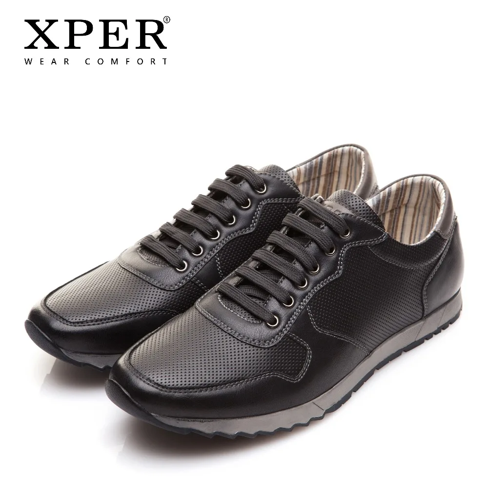 

XPER Brand New Fashion Spring Autumn Men Leather Casual Shoes Walking Sneakers Shoes Wear Comfortable Male Shoes XAF86910