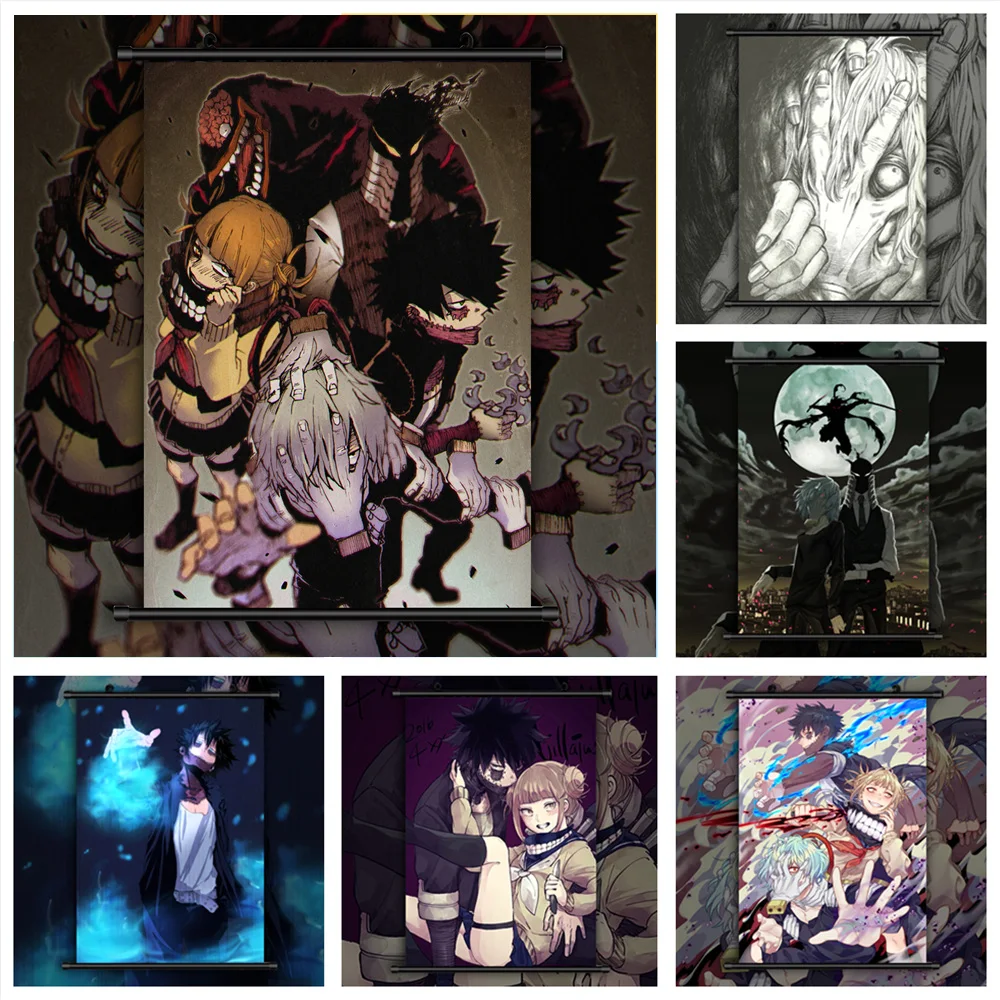 Boku no My Hero Academia Shigaraki Tomura Himiko Toga Dabi Anime manga wall Poster Scroll H