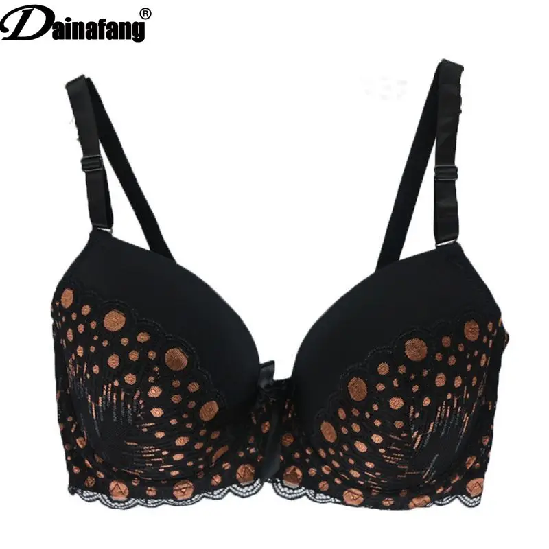 38/85 40/90 42/95 44/100 DE cup big size push up bra,cotton dot