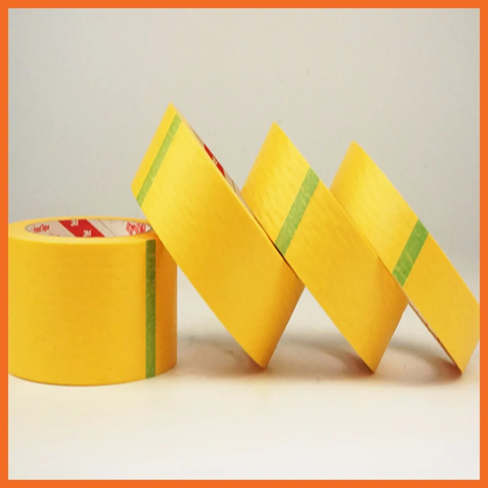 

High Temperature Withstand Masking Tape Yellow for Auto Coating PCB Shielding Decorating 20mmx164ft 3M244
