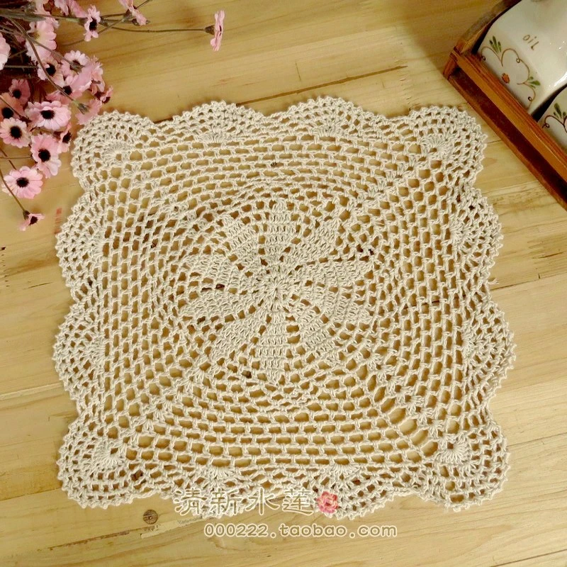 100 Cotone Lavorato A Maglia Rustico Quadrato Ritaglio Tovaglietta Centrini Di Pizzo Per La Decorazione Domestica Coppa Del Pad Decorazione Di Nozze Fotografia Puntelli Tablemat Mat Cotton Mat Petmat Door Aliexpress