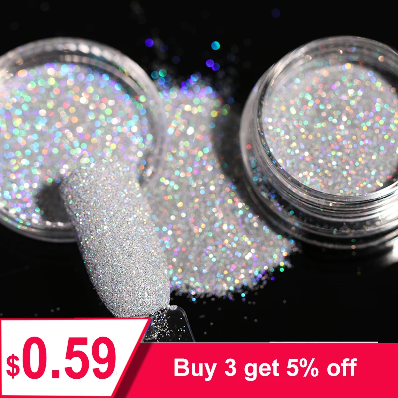 1 مربع 1g التصوير المجسم بريق مسحوق ساطع السكر مسمار بريق الساخن بيع الغبار بودرة للأظافر الفن زينة