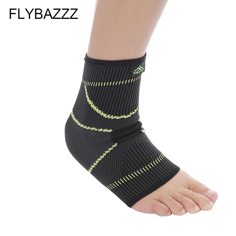 FLYBAZZZ Sports Ankle Support Ankle Pads Elastic Brace Guard Foot Basketball Football Anti Sprained Ankles Protector Wrap Pads (3)