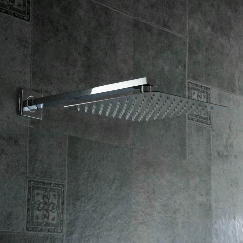 becola shower head with shower arm square stainless steel ultra thin