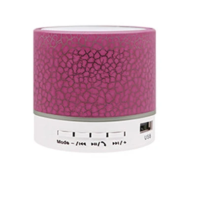 Bluetooth динамик мини беспроводной громкий динамик светодиодный TF USB Сабвуфер беспроводной Bluetooth динамик s Mp3 стерео аудио музыкальный плеер - Цвет: Розовый