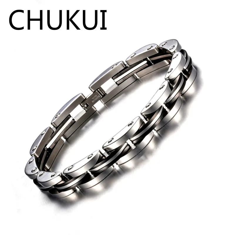 CHUKUI уникальный классический мужской браслет 2019 серебряный черный тон