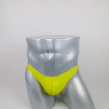 Сексуальный мужской желтый латекс трусы Фетиш резиновые трусы на заказ ручной работы бесплатно