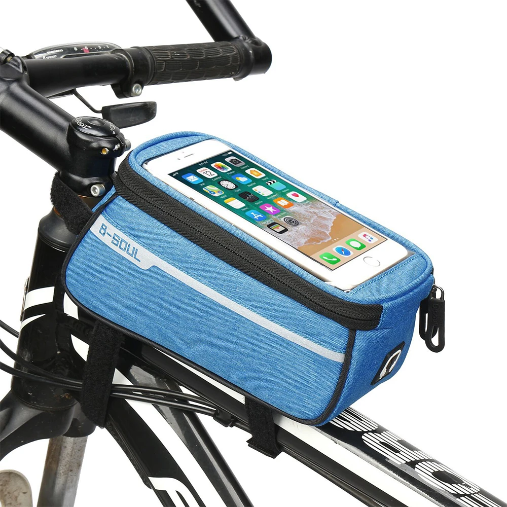 Sale Vertvie Bicycle Front Frame Tube Bag Waterproof Front Bags Cell Mobile Phone Case 6inch Phone Holder Bike Cycling Accessories 7