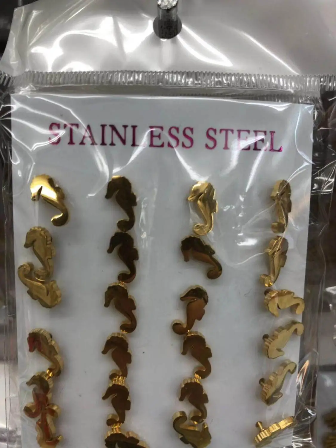 

12Pairs/Lot Stainless Steel Alligator Shape Stud Earrings for Women Cute Earring Stud Minimalist Jewelry Accessories Gifts