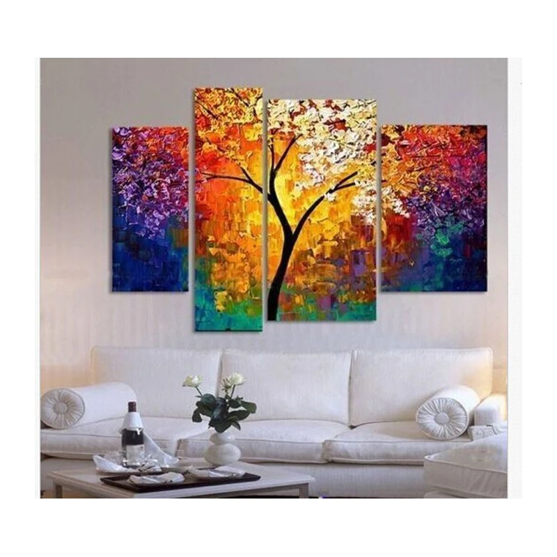 handpainted oil painting palette knife paintings for living room wall