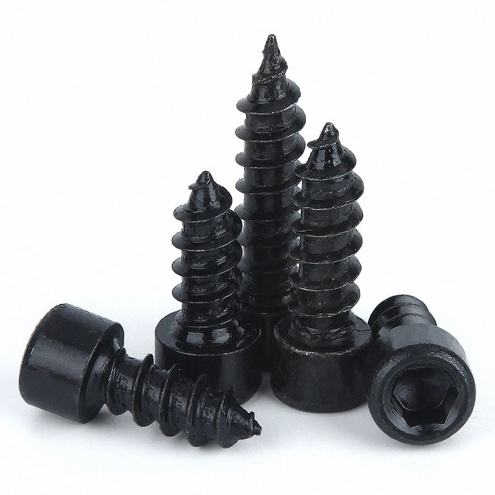 M2 M3 Black Alloy Steel Allen Hex Socket Cap Head Tapping Screw M2.6 M2 M3 Black Alloy Steel Allen Hex Socket Cap Head Tapping Screw M2.6