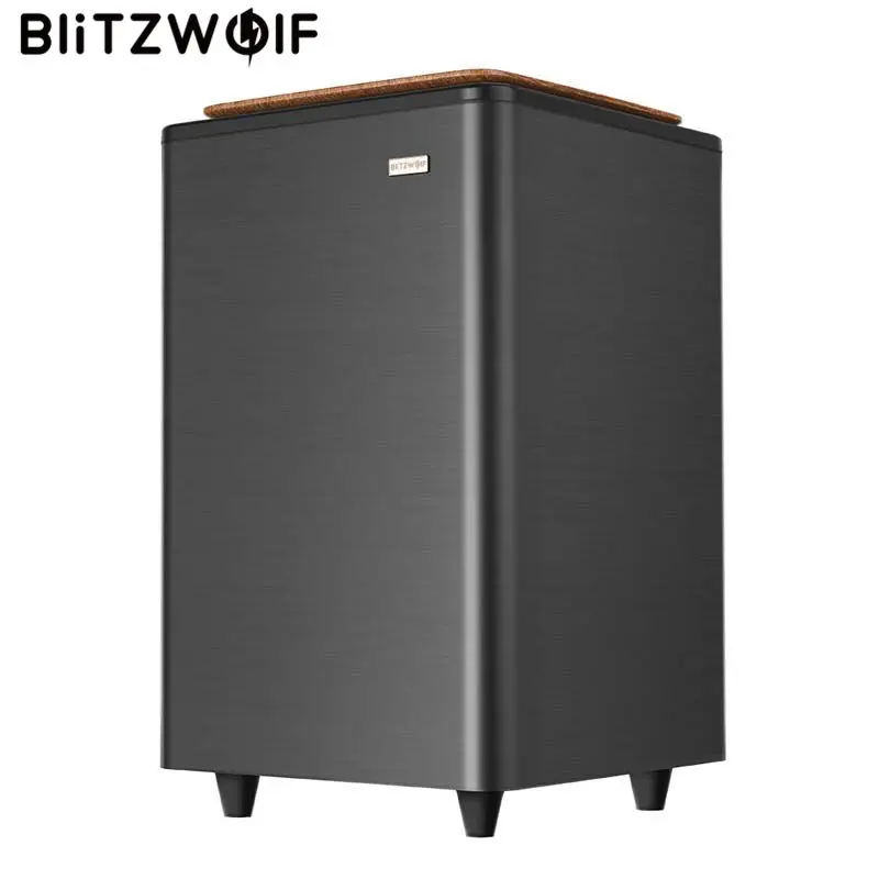 baratas BlitzWolf 70 w Turbo 2.4g Sem Fio Bluetooth TV Soundbar Subwoofer Soundbar Grande Dual Bass Altifalante Chifres De Madeira para BW SDB2