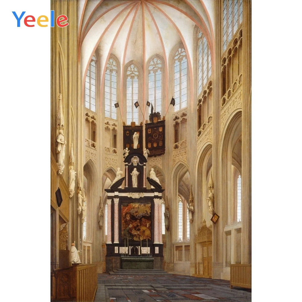 

Yeele Magnificence Palace Church Interior Court Photography Backgrounds Personalized Photographic Backdrops For Photo Studio