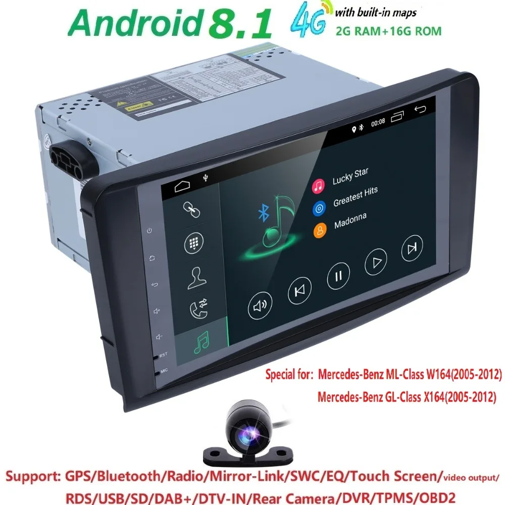 

2 Din Android 8.1 Car Radio NO DVD GPS player FOR Mercedes Benz ML W164 GL X164 ML300 ML350 ML450 ML500 GL350 GL450 GL500 GL550