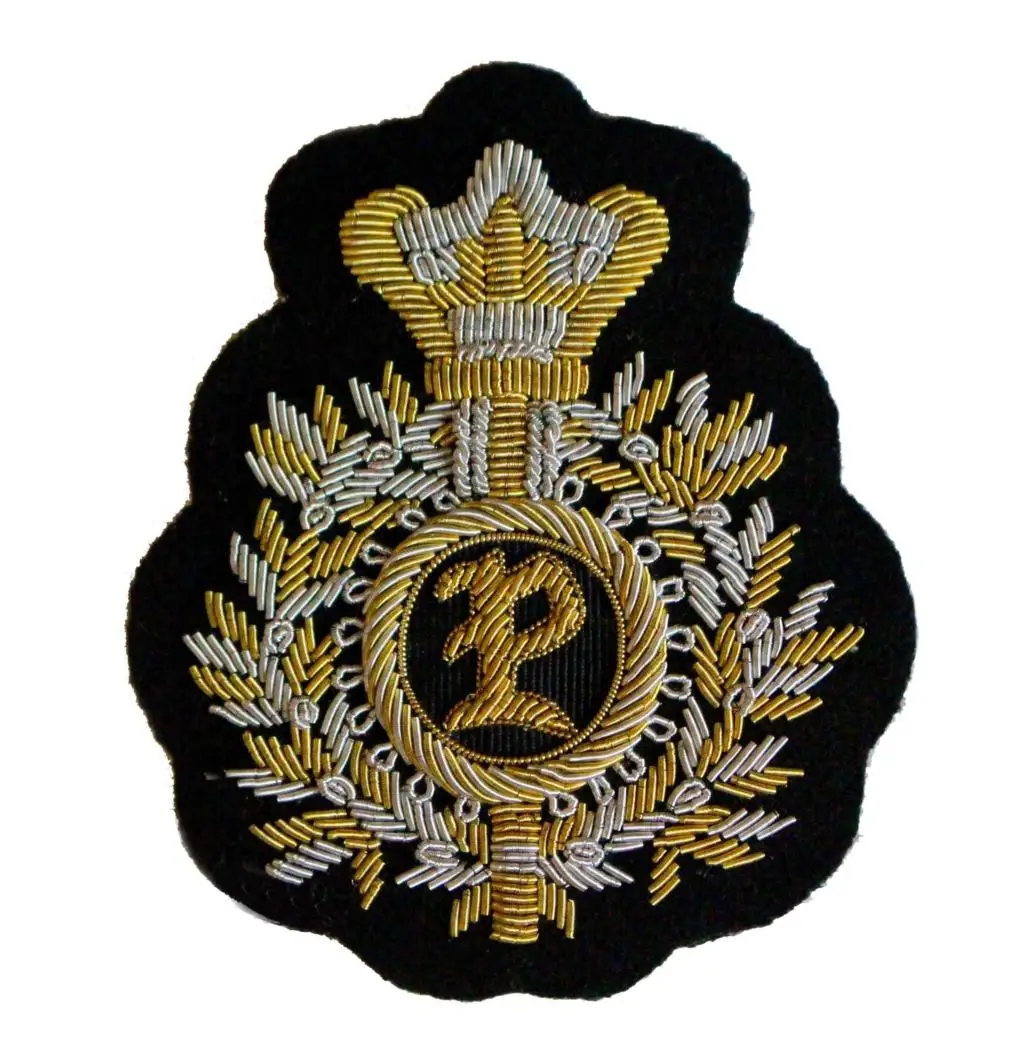 Download European Style handmade bullion wire embroidery badge, gold & silver color~~~-in Patches from ...
