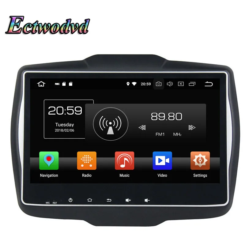 

Ectwodvd Octa Core 4G Android 8.0/Quad Core Android 8.1 Car Multimedia DVD Player For Jeep Renegade 2016-2017 Radio Tapes GPS