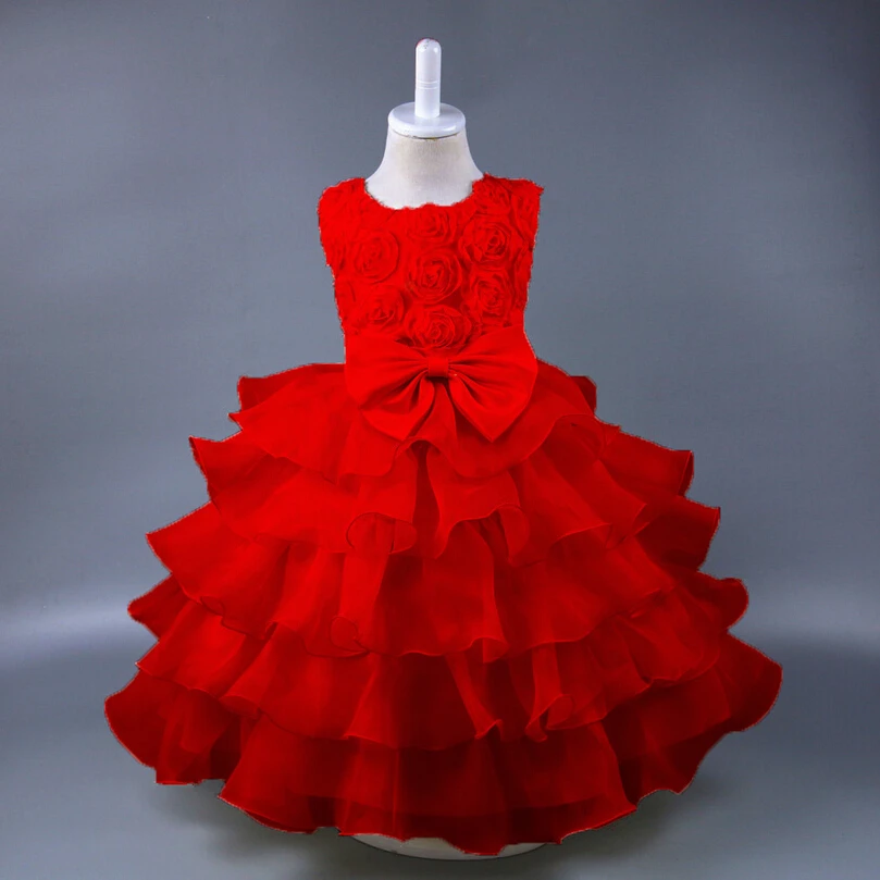 5 colors new Baby Girl Formal Wear Dress Children Kids Prom Dresses For