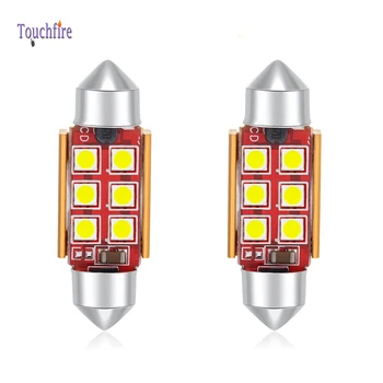 

10PCS C5W Festoon 31/36/39/41mm Canbus Car Bulb Reading Interior 3030smd 6Led License Plate Boot Light Auto Lamp 12-24V Ice Blue
