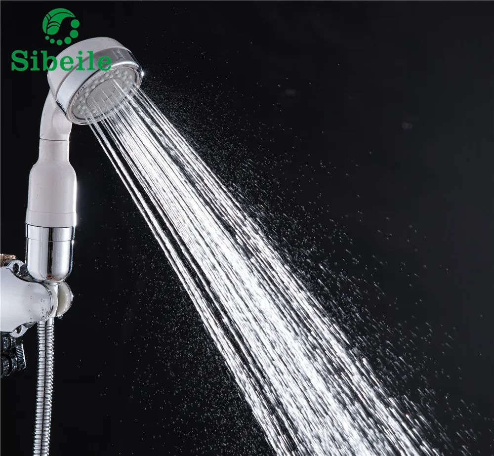 SBLE Bathroom Water Therapy Shower Anion SPA Shower Head Adjustable Rainfall Shower Filter Head