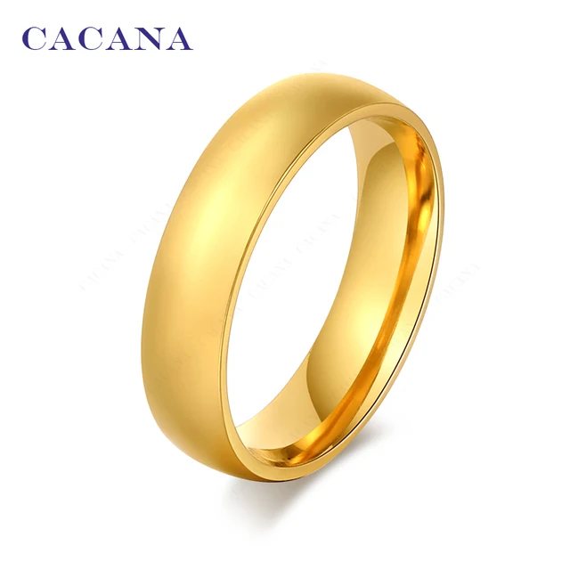 CACANA Titanio Anelli In Acciaio Inox Per Le Donne Elegante Gioelleria raffinata CACANA Titanio Anelli In Acciaio Inox Per Le Donne Elegante Gioelleria raffinata
