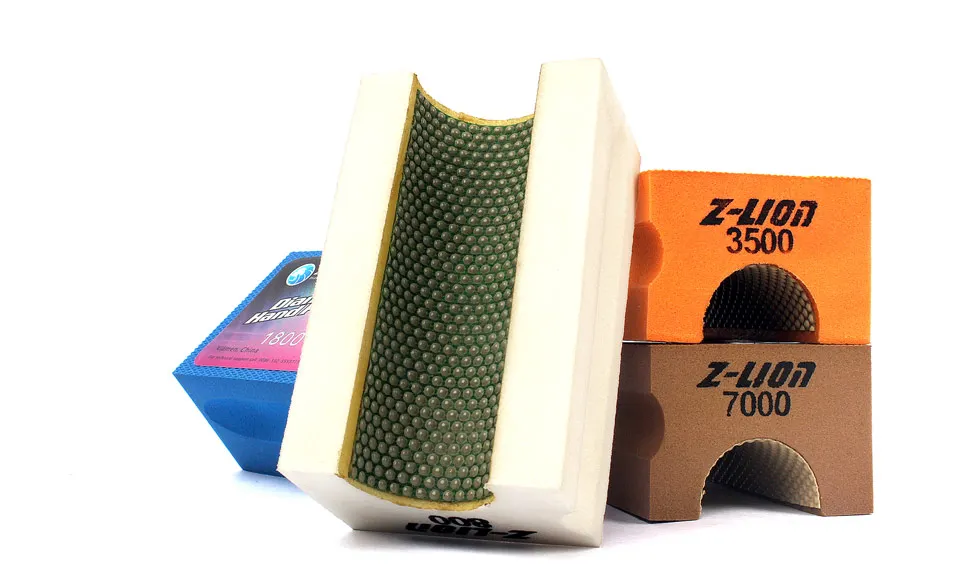 Diamond hand polishing pads