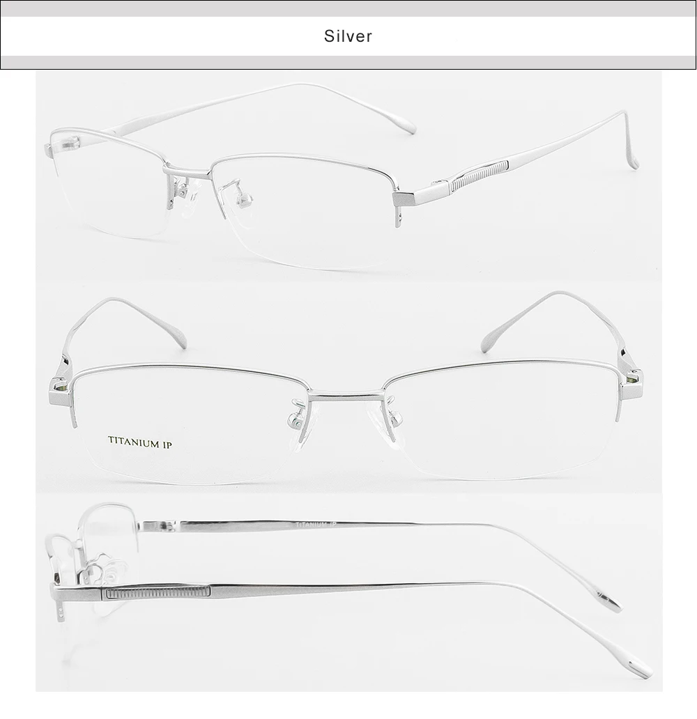 Титановая оправа для очков для мужчин, полуоправа, брендовая дизайнерская оправа для очков, модная бизнес-оправа для глаз с прозрачными линзами по рецепту