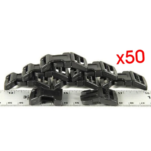 

10pcs( ABDB est 50 - 5/8" Webbing Black Economy Contoured Side Release Plastic Buckles
