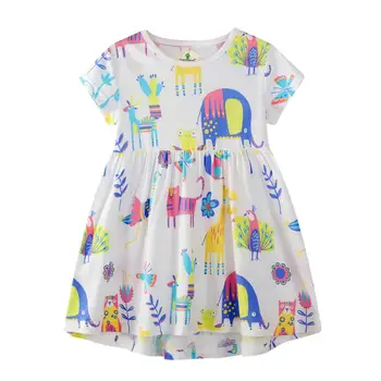 

Summer New Girl Dress Cartoon Cotton Fashion Dress Children Clothing