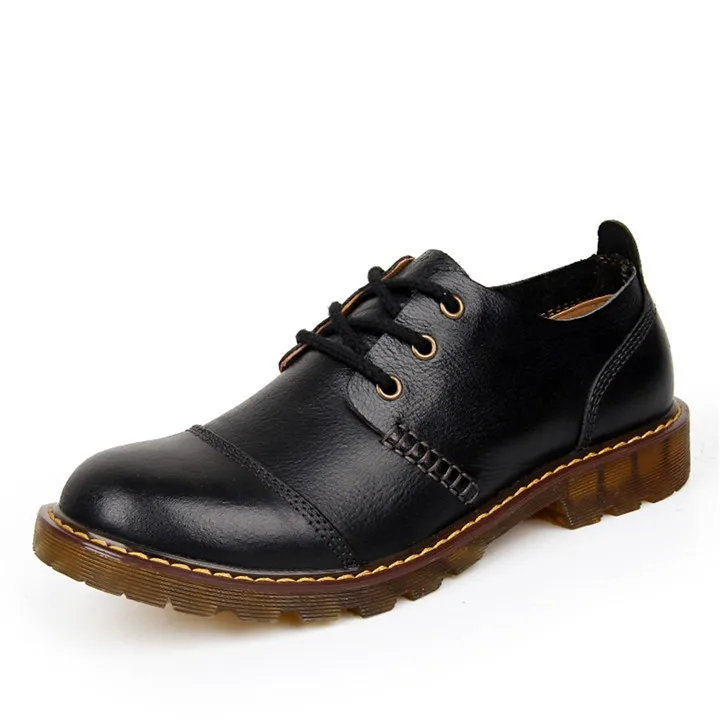 black leather shoes